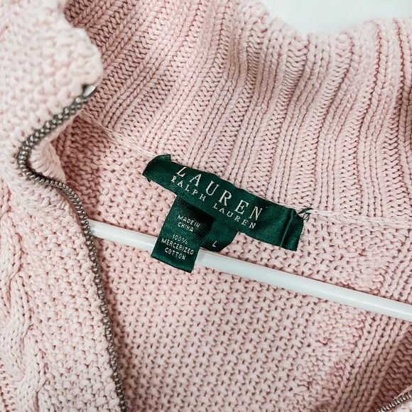 Lauren by Ralph Lauren Zip Up Cable Knit Sweater - Picture 3 of 5